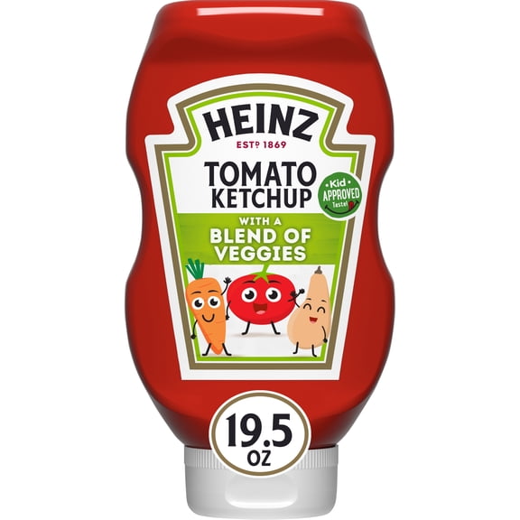 Heinz Tomato Ketchup with a Blend of Veggies, 19.5 oz Bottle