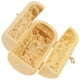 thumbnail image 3 of Buddha Chanting Decoration Wood Craft Figurine Indoor Zen Atmosphere Golden 1Set, 3 of 5