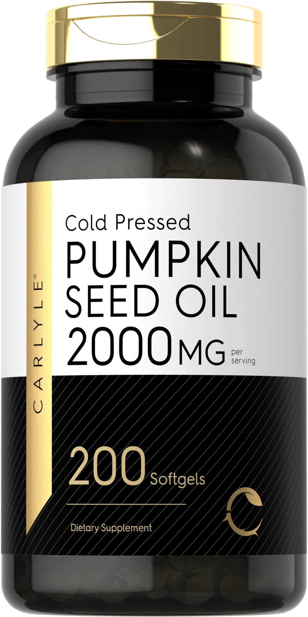 Carlyle Pumpkin Seed Oil 2000 mg 200 Softgel Capsules Cold Pressed
