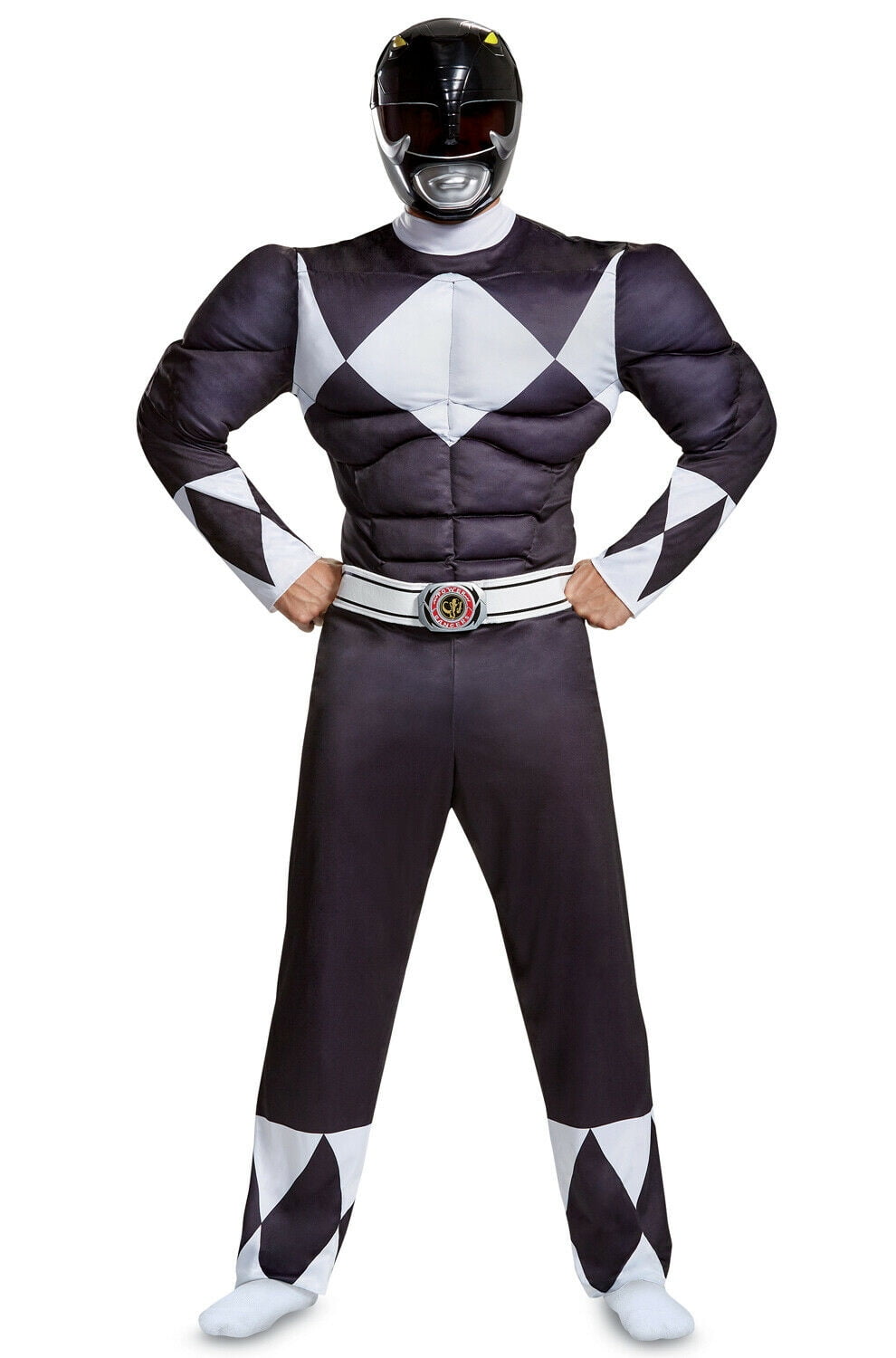 Mighty Morphin Power Rangers Black Ranger Classic Muscle Adult Costume