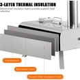 thumbnail image 2 of 12-pulgada portable outdoor stainless steel wood pellet pizza oven - comes con pizza stone, almacenamiento bag, pizza peel, y foldable legs. ideal backyard, camping, y outdoor cooking (silver), 2 of 6
