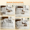 thumbnail image 6 of 146" Modular Sectional Sofa Oversized U-Shaped Cloud Boneless Sofa for Living Room, No Assembly, White, 6 of 9