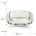 thumbnail image 2 of 925 Sterling Silver 7mm Flat with Step Edge Band Ring Size 8.5, 2 of 6
