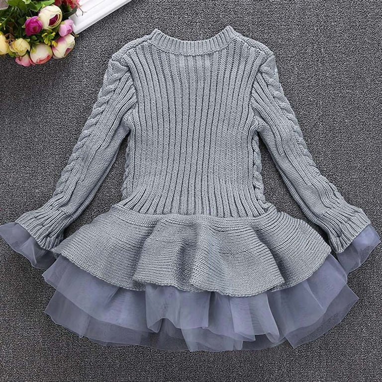 slim fit dress slacks Miss Romantic Crochet Dress in Grey main image 1