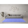 thumbnail image 3 of Ahgly Company Indoor Square Solid Blue Modern Area Rugs, 8' Square, 3 of 4
