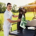 thumbnail image 4 of ONETECH Leaves Plants Minimalist Painting Golf Towel Super Absorbent Microfiber 1PC, 4 of 7