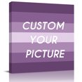 thumbnail image 2 of Geometric Purple, Wall Art Painting on Canvas, Solid Ombre Geometric Modern Stripe Canvas Art Home Prints Wall Art Framed Modern Artwork for Living Room Bedroom Wall Decor 20x20in, 2 of 9