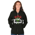 thumbnail image 3 of Bridal Squad Bachelorette Party Womens Plus Size Graphic Zipper Hoodie Brisco Brands 2X, 3 of 5
