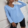 thumbnail image 3 of Relaxed Fit Women‘s Waffle Sweatshirts in Solid Color, 3 of 6