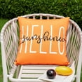 thumbnail image 2 of Outdoor Pillow Covers 20x20 Inch Set of 2 Hello Sunshine Decor Orange Waterproof Throw Pillow Covers Fall Outdoor Waterproof Pillow Covers Decor for Patio Funiture Garden Sofa Couch 020C, 2 of 6