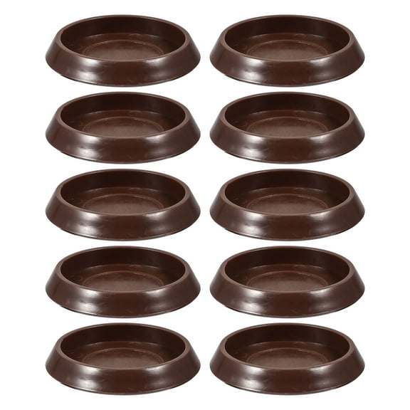 SEWOART Furniture Floor Protectors Dark Brown Plastic for Chairs 10Pcs