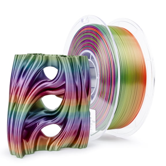 Ziro 3D Gradient Silk PLA Filament 1.75mm 1kg, Rainbow