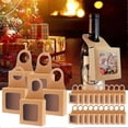 thumbnail image 4 of 25 cajas de papel kraft para botellas de vino, resistentes, plegables, para dulces, decorativas, para vino, cajas de regalo colgantes, juegos de accesorios para vino., 4 of 5