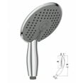 thumbnail image 2 of Ana Bath Anti-Clog High-Pressure 6-Inch Multi Function Dual Shower Head with Handheld Shower System + 96-Inch Stainless Steel Shower Hose (Chrome), 2 of 5