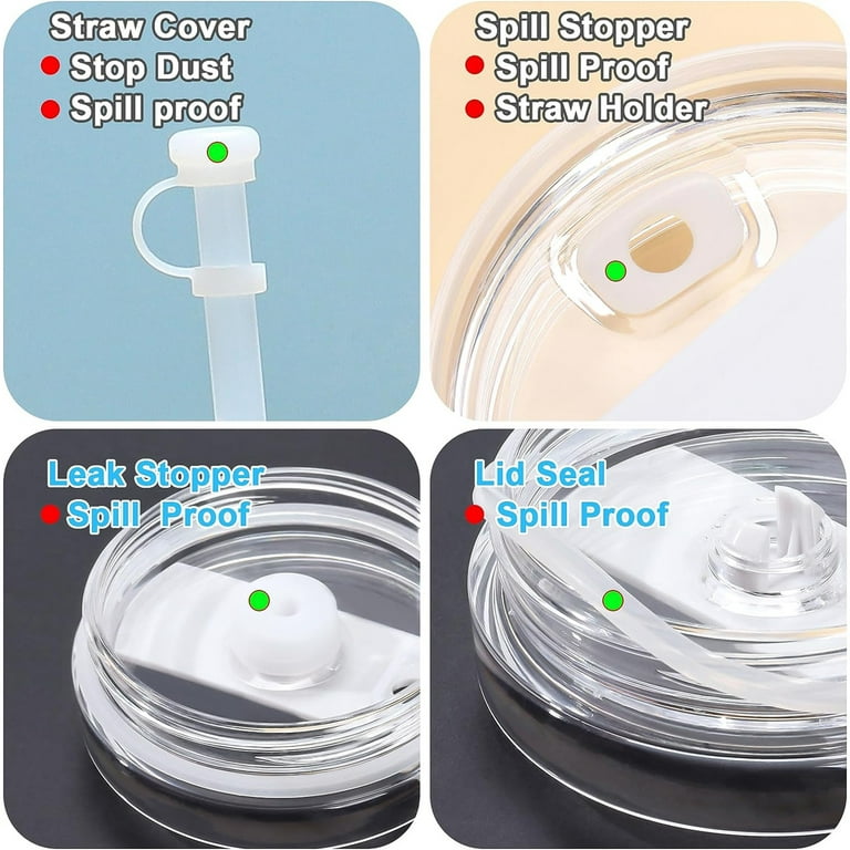 Cup Leak Stopper Water Bottle Supplies Silicone Spill Proof Stopper Set  Bpa-free Reusable Straw Cover