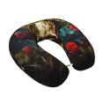 thumbnail image 2 of KLL Butterfly Flower Plant Skull Pattern Memory Foam Cervical Neck Pillow Versatile U-Shaped Pillows for Home/Office/Camping/Travelling/Soft Washable Cover, 2 of 8