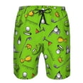thumbnail image 3 of Honeii Golf Sport Club Print Men's Casual Shorts with Drawstring,Swim Trunks Quick Dry Beach Shorts-Small, 3 of 6