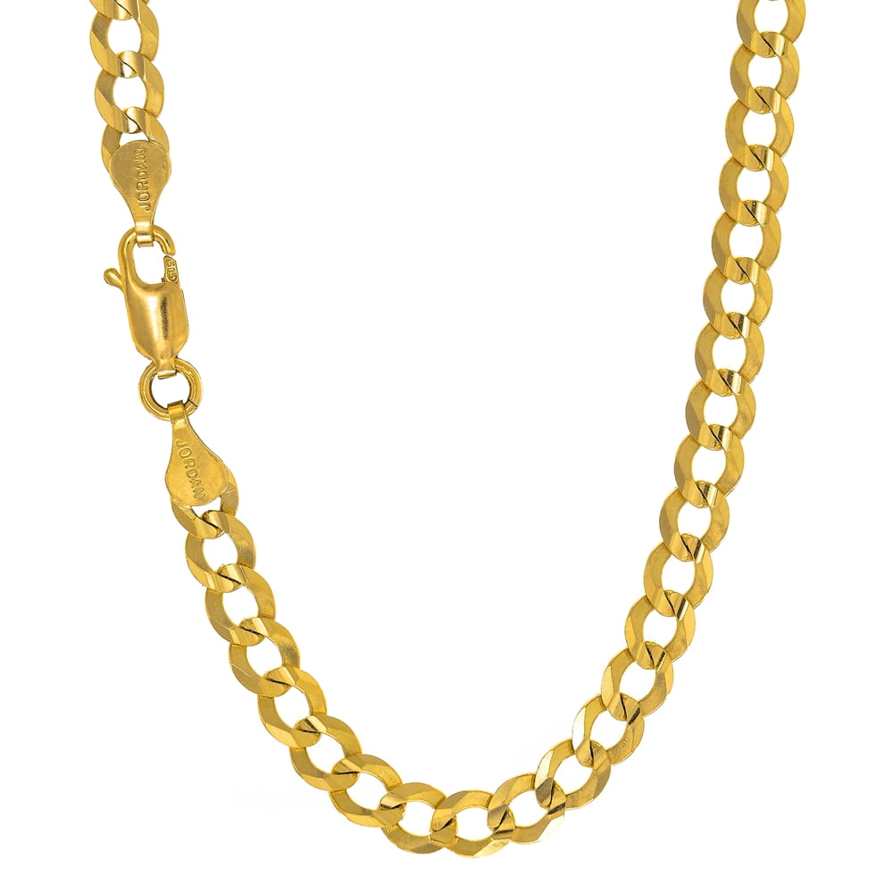 14k Solid Gold Yellow Or White 5.7 mm Curb Chain Bracelet Necklace 8.5" 20" 22" 24" 30" Lobster... by JewelStop