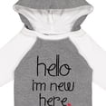 thumbnail image 4 of Inktastic Hello, I'm New Here. Boys or Girls Long Sleeve Baby Bodysuit, 4 of 5