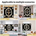 thumbnail image 5 of Black Daisy Bees Kitchen Curtains Window Panels, Spring Farmhouse Honey Floral Rings Insulated Window Treatment Curtain, Grommet Curtains for Bedroom/Living Room/Bathroom, 2 Piece 42"Wx84"L, 5 of 8