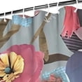 thumbnail image 3 of Pioneer Flower Floral Print Pattern Shower Curtain 72"x84" ,Bathroom Decorative Shower Curtains Set with 12 Hooks,Modern Waterproof Washable Shower Curtain, 3 of 6
