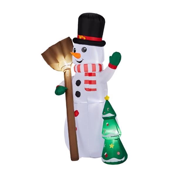 Christmas Inflatable Snowman, 3 LED Lights, Weatherproof Polyester, Quick Setup for Yard, Garden, Indoor