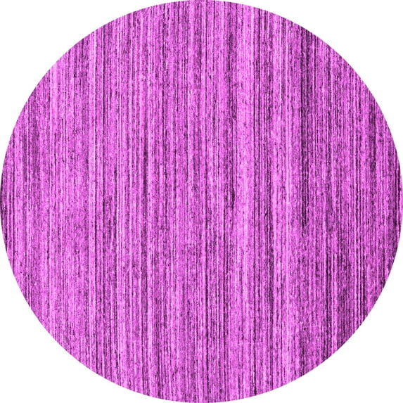 Ahgly Company Indoor Round Abstract Pink Contemporary Area Rugs, 6' Round
