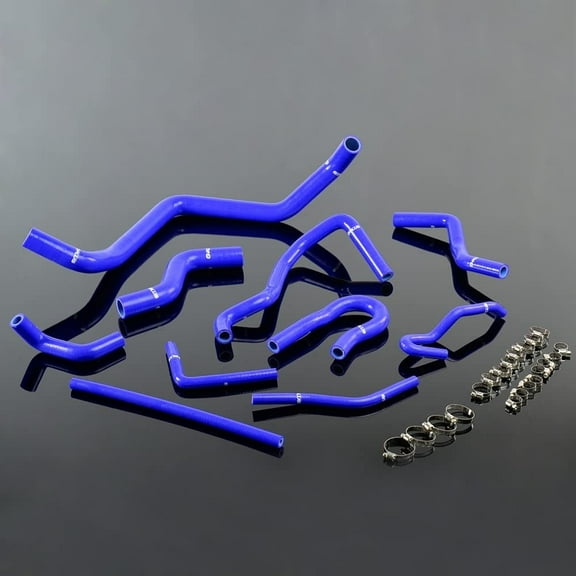 PIT66 Silicone Radiator Hose Kit Blue with Clamps,Fit for 1992-2000 Honda Civic 1.6l Sohc D15 D16 Eg/Ek