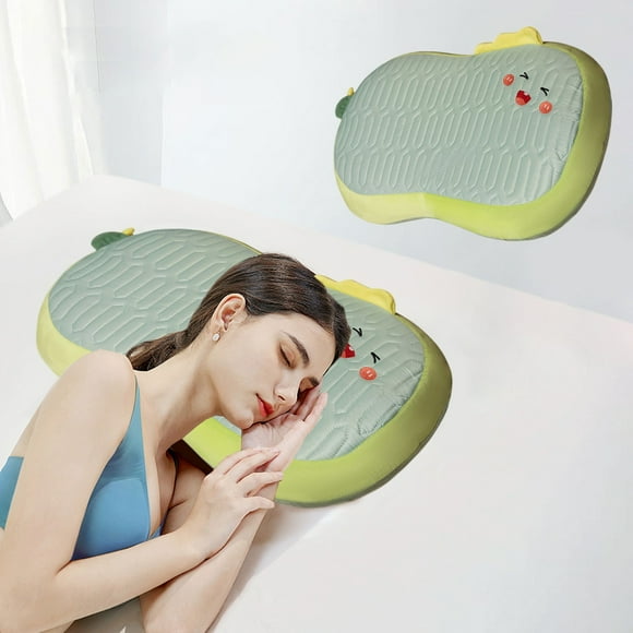 Almohada de Seda de Hielo, Almohada para El Vientre, Ideal para Siestas En La Oficina, Viajes y Sofá. Ergonómica, Transpirable, con Funda Lavable. Almohada Portátil para Dormir En El Escritorio.
