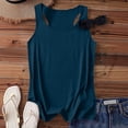 thumbnail image 6 of Tank Tops for Women, Crew Neck Sleeveless Solid Loose Shirts, Breathable Comfort Tops, Summer Lounge Fitness Wear | VerBelle,Navy S, 6 of 6