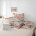 thumbnail image 6 of Homewish Vintage Floral 7pcs Bedding Comforter Set,Colorful Natural Plant Queen Bedding Sets,Red Gray Queen Sheet Sets For Girls,Breathable Home Decor Reversible, 6 of 8