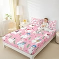 thumbnail image 4 of Manfei Cute Alpaca Boy Girl 4pcs Bed Sheets,Cartoon Animal King Sheets,Pink Flower Super Cozy Sheet Set,Microfiber Bedroom Decor, 4 of 7