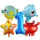 thumbnail image 1 of Juego de globos de aluminio con temática de animales marinos, 5 unidades | Sea Creature, 1 of 2