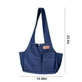 thumbnail image 4 of Fiudx Bolsa Grande de Mezclilla para Perro, Extragrande, Lona Resistente, Cómoda Correa Ancha para El Hombro, Transpirable, Prácticos Bolsillos de Almacenamiento, 34 X 18 X 16 Cm., 4 of 7
