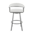 thumbnail image 3 of Armen Living Bronson Bar Stool with 360-Degree Swivel, White, 3 of 8