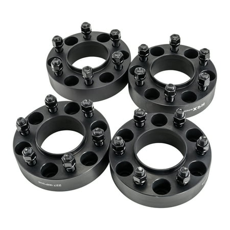 Hex Autoparts 4PCS 1.5" 6x135mm Black Hubcentric Wheel Spacers Adapters Fits For Ford Expedition F-150 Lincoln Navigator Mark LT 2004-2014