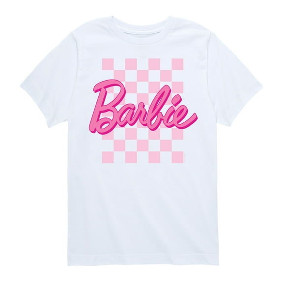 Barbie - Checkered Logo - Toddler & Youth Short Sleeve Graphic T-Shirt