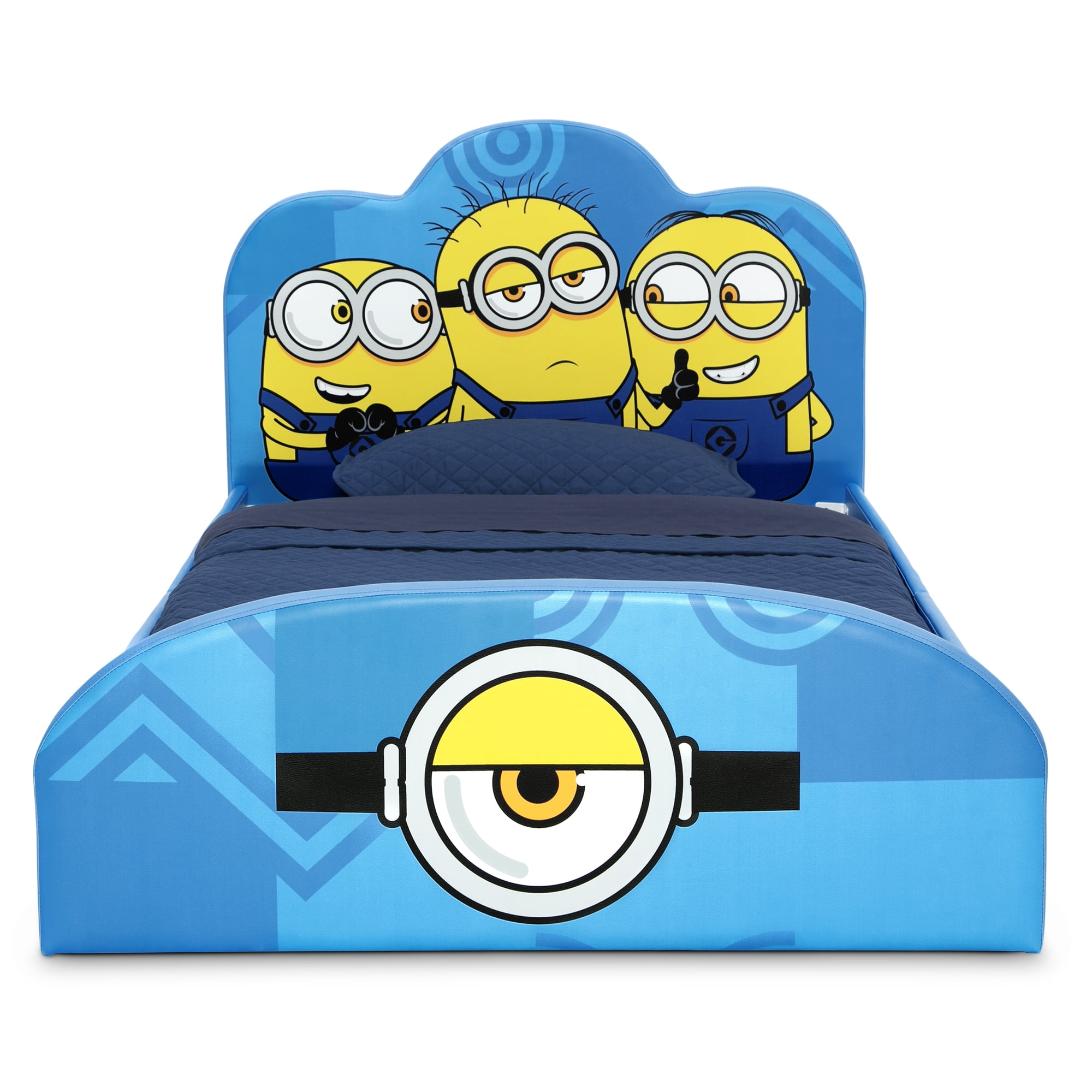 Minions Upholstered Twin Bed by Delta Children, Blue