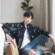 thumbnail image 1 of Moda Casual hombres impreso camisa suelta de manga larga ropa de otoño de un solo pecho, 1 of 7