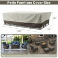 thumbnail image 2 of Belord Patio Furniture Cover - Heavy-Duty 600D Oxford Waterproof Outdoor Furniture Covers with Windproof Buckle Straps for Sectional Sofa, Patio Table Chairs Sofa Cover 126L x 63W x 28H Inches, 2 of 9