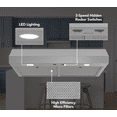 thumbnail image 3 of Broan-NuTone 24-Inch Stainless Steel Under-Cabinet Range Hood, 350 CFM, 1.5 Sones, 3 of 3