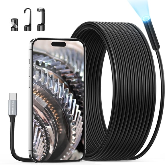 Cámara Teslong Endoscópica USB-C de 15 m con Luz e Impermeable