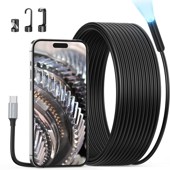 Cámara Teslong Endoscópica USB-C de 15 m con Luz e Impermeable