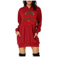thumbnail image 2 of WEAIXIMIUNG Sweat-Shirt Maman Grande Taille Femme Décontracté Col Rond Imprimé Arbre de Noël, 2 of 3