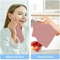 thumbnail image 7 of Dreamtimes 2PCS Cute Red and White Plaid Towels Cotton Washcloths Set,Quick Drying & Absorbent Soft Bathroom Hand Towel Lightweight & Portable Fingertip Towel, 7 of 7