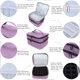 thumbnail image 1 of Bolsa de maquillaje compacta para llevar contigo tus artículos de belleza favoritos, organizador de viaje de esmalte de uñas de doble capa en color morado, 1 of 8