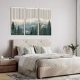 thumbnail image 5 of Large Mountain Wood Wall Art 16x32 Inch Abstract Mountain Landscape Wall Decor Green Nature Scenery Artwork for Bedroom Living room Office Set of 3, 5 of 7