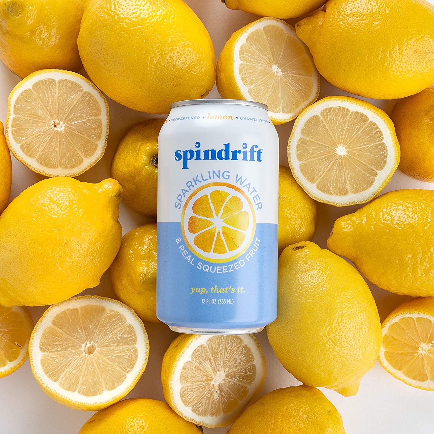 Spindrift Sparkling Water, Lemon Flavored, Made with Real Squeezed Fruit,12 fl oz, 8 Count, No Sugar Added, 3 Calories per Can - image 5 of 7