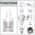 thumbnail image 5 of Watercolor Butterfly Floral Canvas Tote Bag – Romantic Nature-Inspired Reusable Cotton Shopping Bag with Artistic Fantasy Garden & Starry Sky Design for Women, Teens, Aesthetic Gift Lovers, 5 of 7