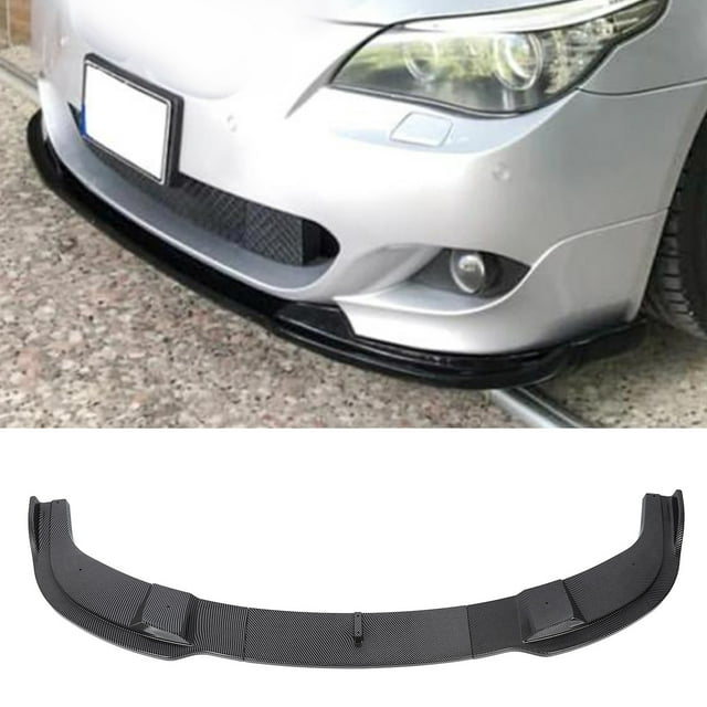 Front Bumper Lip, Car Universal Adjustable Spoiler Splitter Diffuser Protector, for 5 Series E60 E61 M Sport 2005-2010, Lip Protector Adjustable Body Kits Lip Splitter